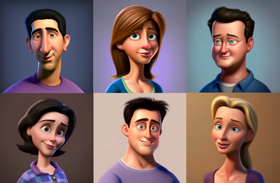 imagens no estilo Pixar