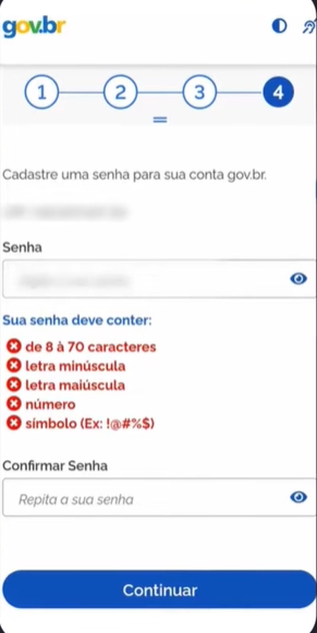 change password on gov.br