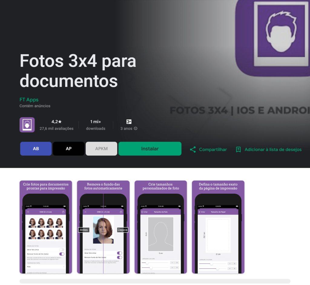 Fotos 3x4 para documentos